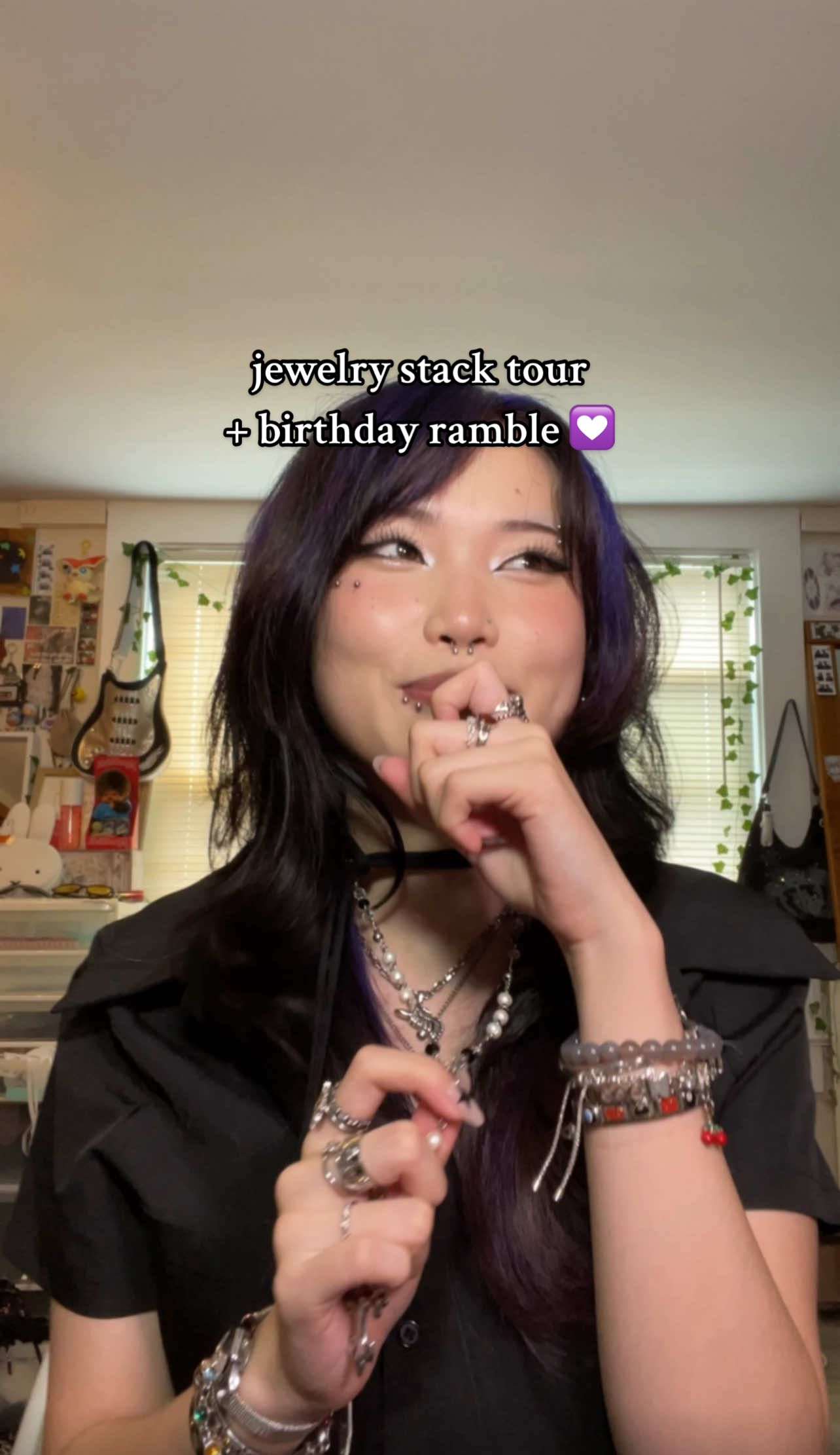 jewelry and birthday ramble! 😛 ignore that this video is being posted a week late.. + full transparency, me and my family are dealing with financial issues so i’m so sorry for my current and probably upcoming uploading schedule!! 🥹💗 #jewelry #silverbracelet #braceletstacks #silverring #necklacestack 