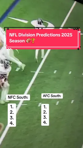 NFL Division Predictions 2025 Season NFC and South, do you guys agree? #tiktokpreseasonfootballcampaign #nflpredictions #falconsnation #falcons #fyp  @Brandon Deutsch  @Brandon Deutsch  @Brandon Deutsch 