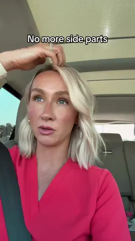 Middle part for life 🤣 #hairstyle #bobhaircut #blondebob