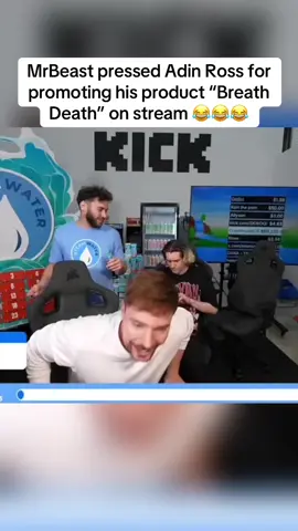 MrBeast pressed Adin Ross for promoting his product “Breath Death” on stream 😂😂😂 #fyp #viral #breathdeath #adinross #mrbeast 