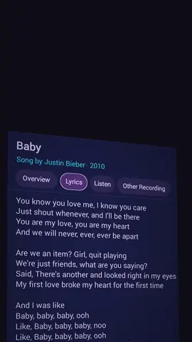 Baby 🎧🎶 #justinbieber   #lyrics #music #song #lyriqueenn 