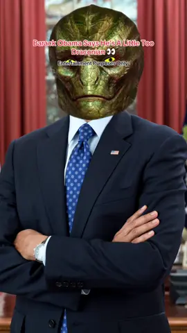 Barack Obama Says He’s A Little Too Draconian 👀 #programming #barackobama #draconian #reptilians #reptilian 