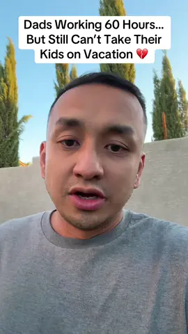 Dads Working 60 Hours… But Still Can’t Take Their Kids on Vacation 💔 #d#dadsontiktokd#dadsbelikefathersoftiktok 