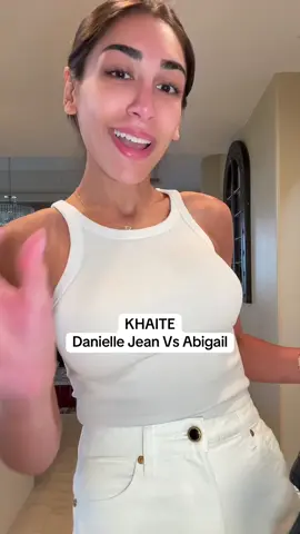What do you guys think?I absolutely love the two Abigails I have, but can’t decide on the Danielle’s @KHAITE #khaite #jeans #denim #tryonhaul #fashion 