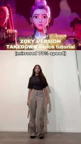 TAKEDOWN Dance tutorial Zoey ver. #HUNTRIX #kpopdemonhunters #kpop #dancechallenge #kpopdance 