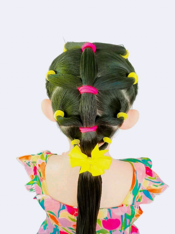 Beautiful Hairstyle ♥️❤️🧡💛💛🧡🎀 #hairstyleideas  #prettyhairstylesideas 