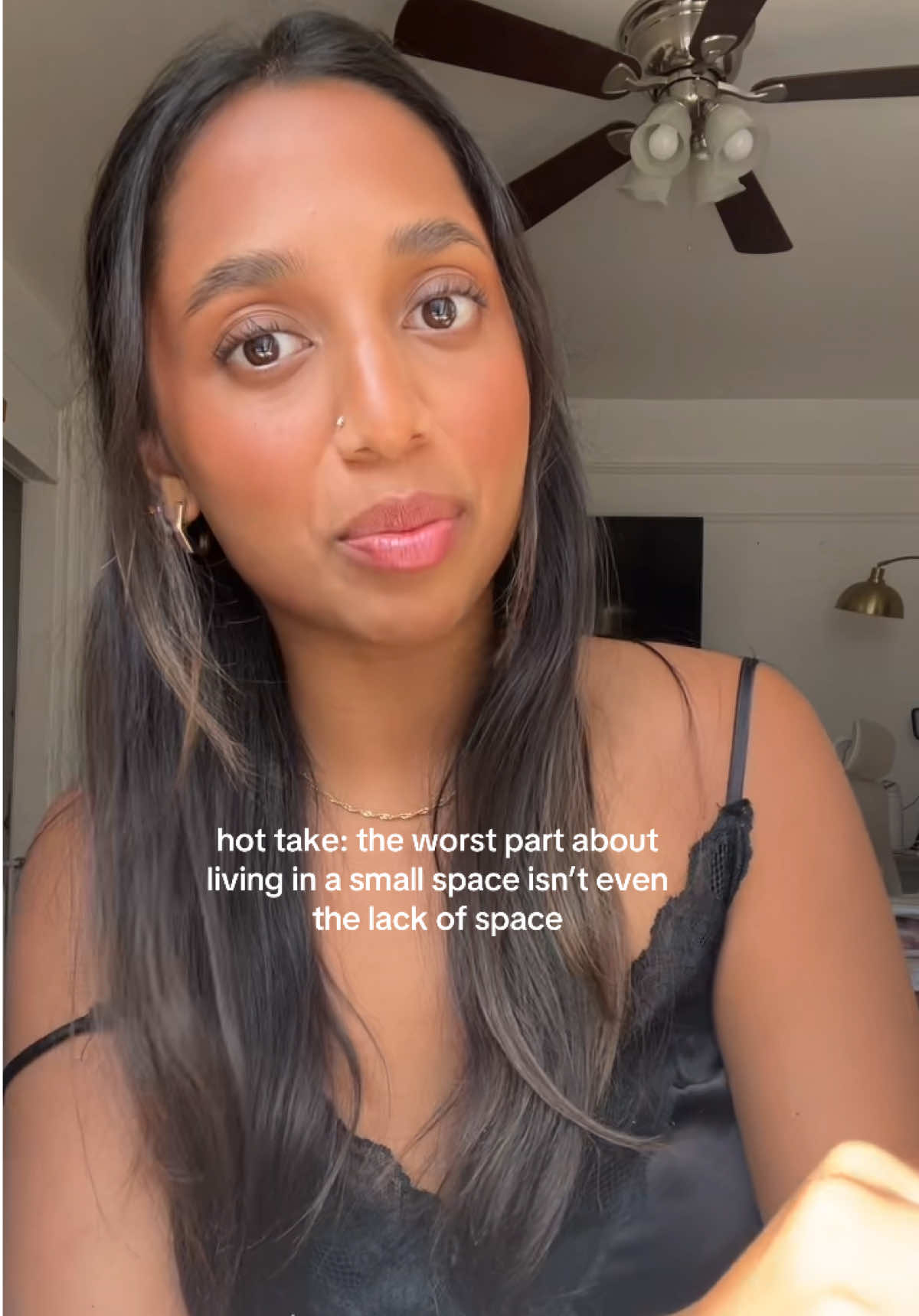 Lmk if the small space girlies relate to this hahaha ✨💖 #smallspaceliving #smallspace #adulting #adultingishard #postgradlife #postgraddiaries #nyclife #nycliving #nyclifestyle 