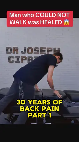 30 YEARS OF BACK PAIN *RELIEVED* 🥹 video by Dr. Joseph Cipriano on YouTube #chiropractic #chiropractor #backpain #foryou 