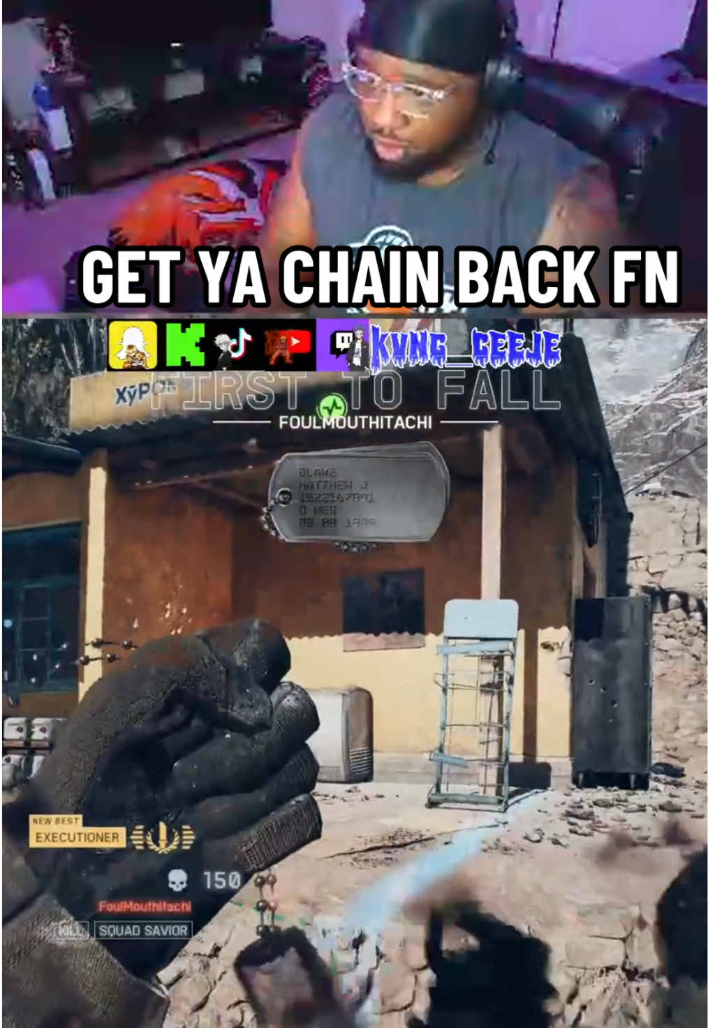 Twitch| KVNG_ceeje  Real deal in the trenches snatching dog tags #GamingOnTikTok #gaming #battlefield #battlefieldclips 