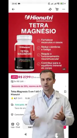 Tetra Magnesio 5 em 1 60 Cápsula #tiktokshop