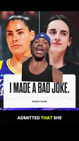 WNBA star Kelsey Plum finally admit that her joke about Katelyn Clark was in bad taste. #greenscreen #creatorsearchinsights  #caitlinclark, #WNBA, #basketball, #sports, #foulplay