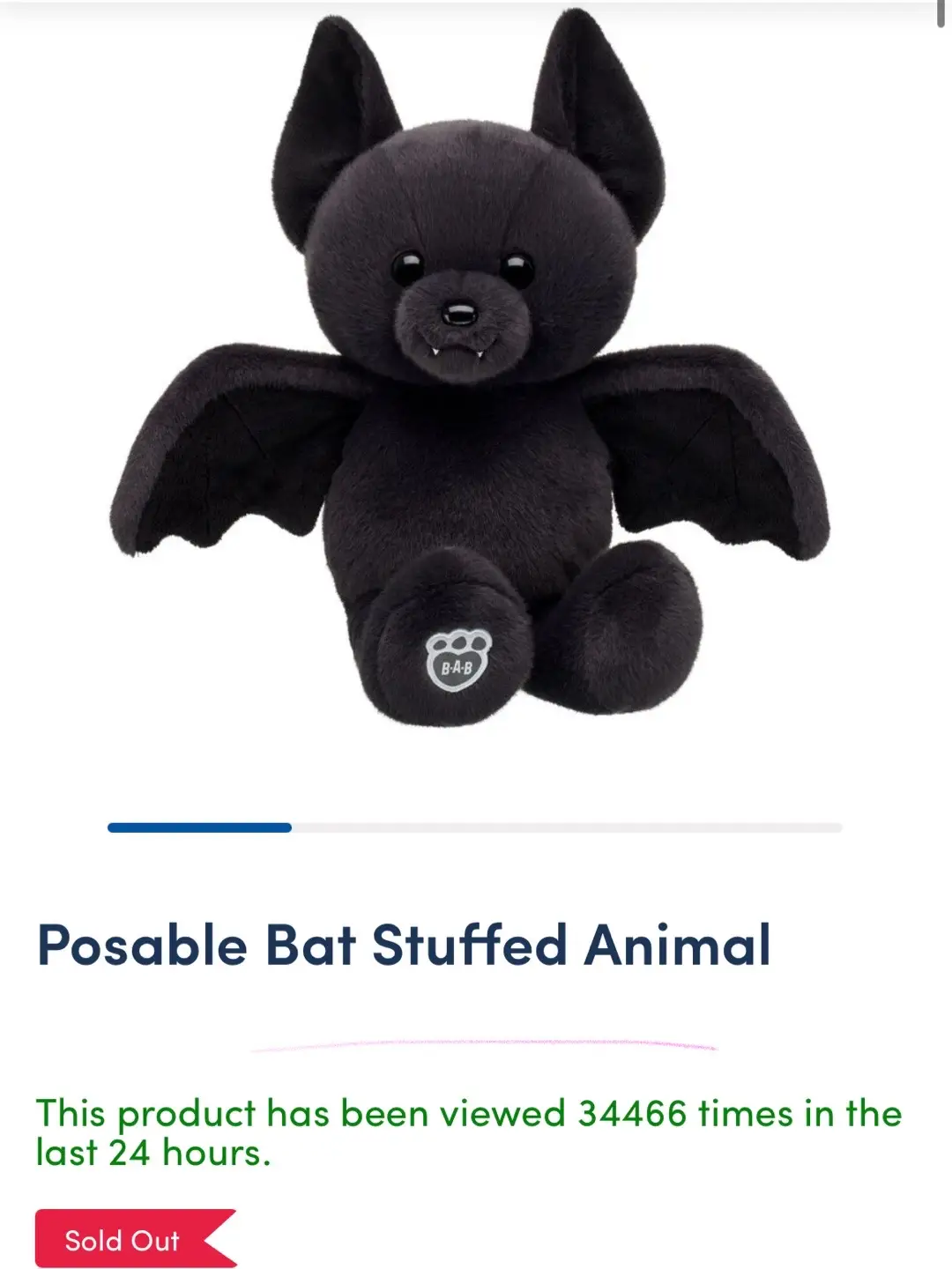 I want this little guy so bad 😔😔 #buildabear #halloween #bat #littleguy For anyone who own this guy I hope you know you just ruined a happy family 💔💔