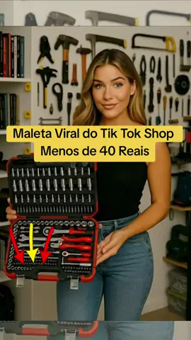 Kit Maleta com ferramentas 46 peças. Frete gratis para todo o Brasil. #comprasonline #tiktokshop #acheinashopee #maleta #fy 
