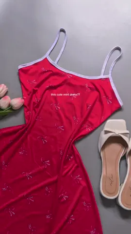this cute mini dress??? #dress #minidress #spagdress #reddress #sanyaspagdress #printeddress #dresses #cutedress #spaghettidress 