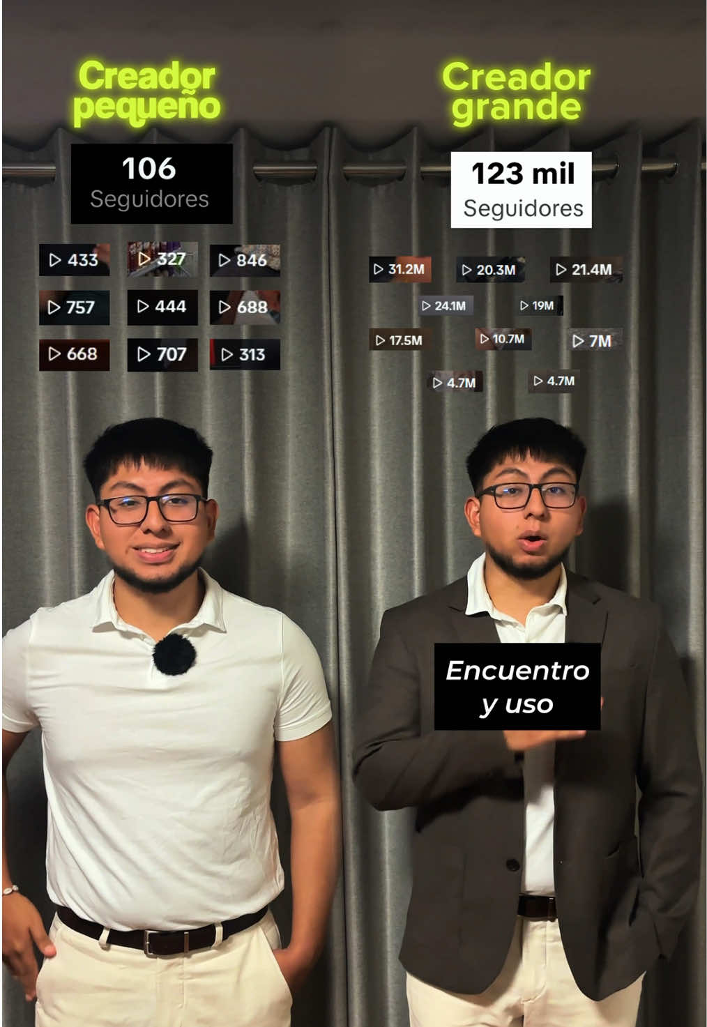 Creador pequeño VS Creador grande  Repostea y sígueme para más consejos de creación de contenido GRATIS 🙌 . . . comoserviral, creación de contenido, crear contenido, como ser viral en tiktok, viral, cómo tener más vistas, 