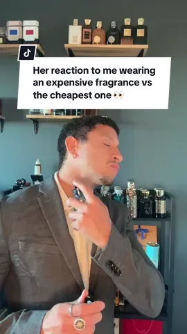 Her reaction to me wearing an expensive fragrance vs the cheapest one 👀 #fragrancetok #fragrancetiktok #fragrance #fragrances #colognetiktok 