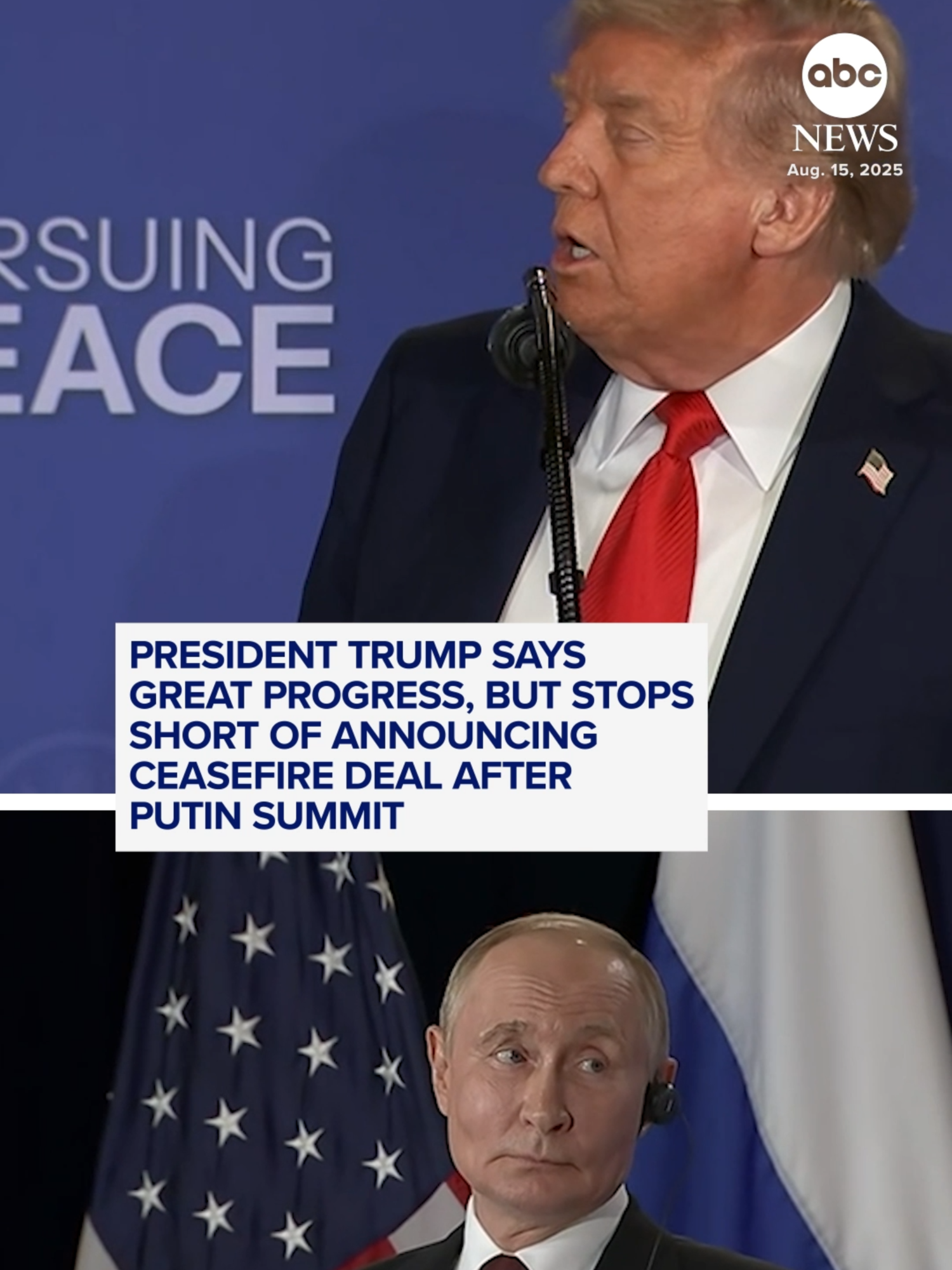 After President Trump and Russian President Putin met for more than two hours in Alaska on Friday, they held a joint press conference. ABC News’ Chief White House Correspondent Mary Bruce reports what they had to say was “incredibly vague.” #trump #politics #news #abcnews