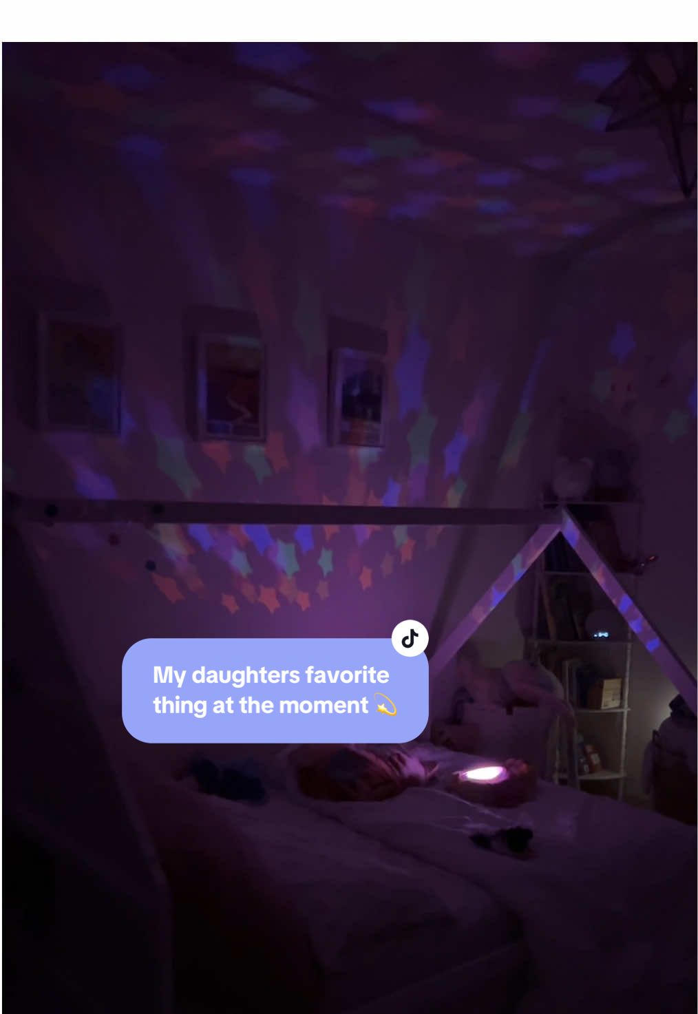 It’s so much better in person. I really hope this becomes a core memory for her because I think it’s so magical. I love seeing kids be kids, ya know? 💫   #pillowpet #skye #toddlermom #momtok #nightlight 