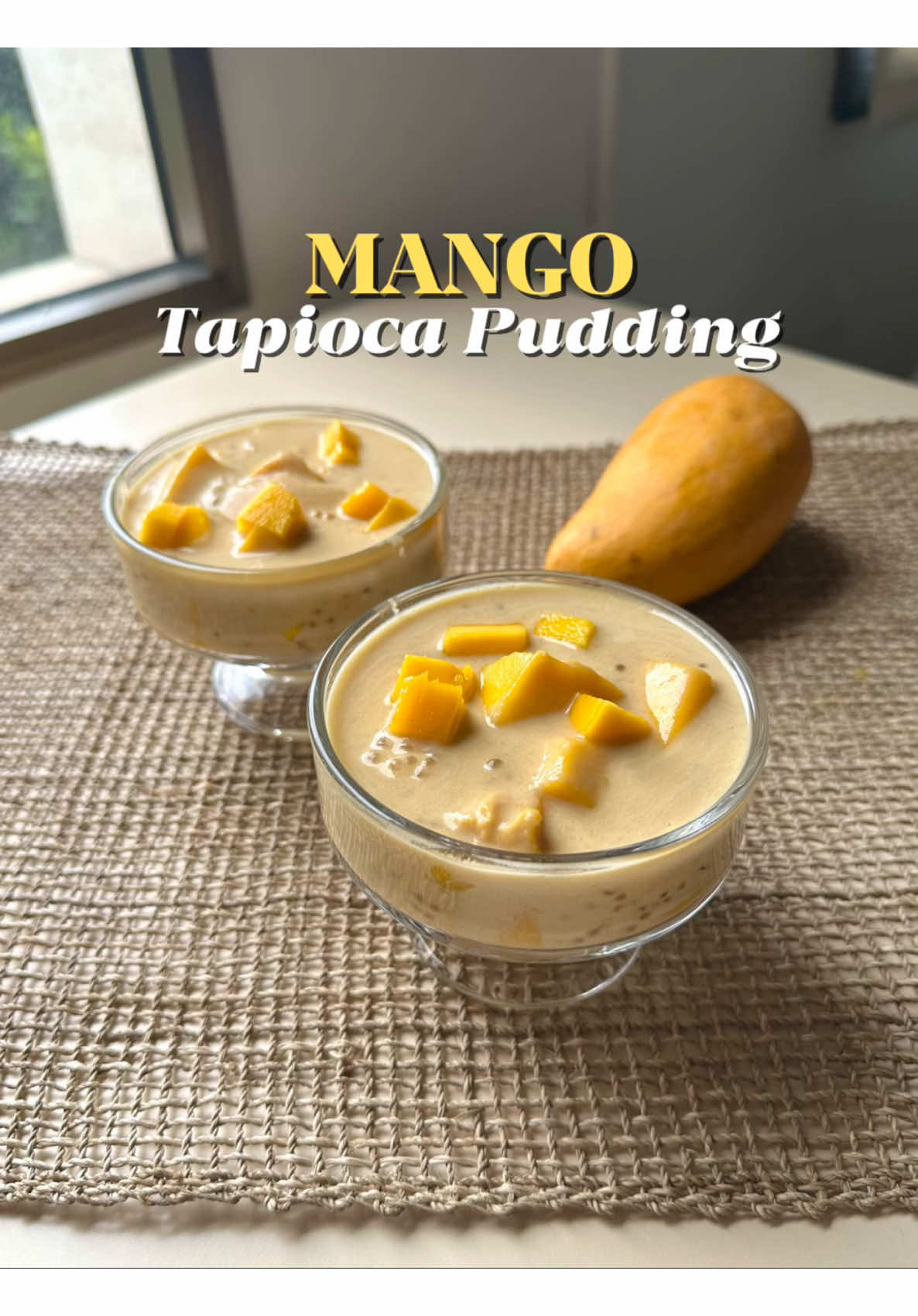 Mango tapioca pudding recipe! Free full recipe found in my Cookpad (linked in bio) #ad #sponsored #vietnamesefood #homecooking #EasyRecipe 