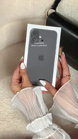 been thinking to buy the pink one but black got me this time ✨ #fyp #iphone #iphone16plus #unboxing #black 