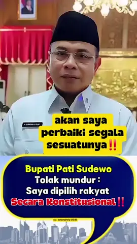 SUDEWO MASIH KEKEH MEMPERTAHANKAN JABATAN BUPATINYA #sudewo #sudewochandra2024 #bupati #bupatipati #pati 