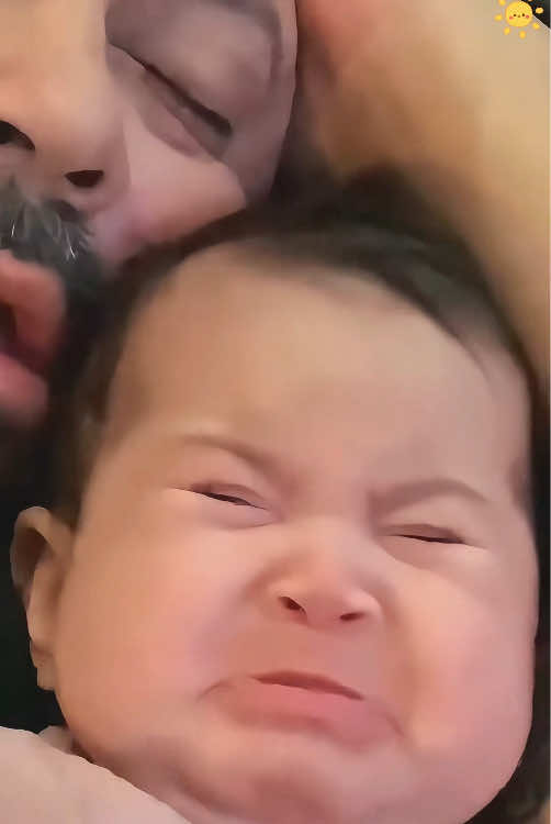 Babies' reaction to snoring#baby #funny #funnybaby #cute #foryou 