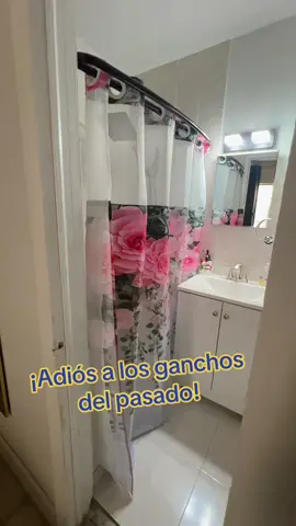 Renueva tu baño en segundos con estilo y sin complicaciones impermeable y sin ganchos,Relájate 🚿  #tiktokshop #baño #renovacióndebaño #BañoElegante #CortinasSinGanchos 