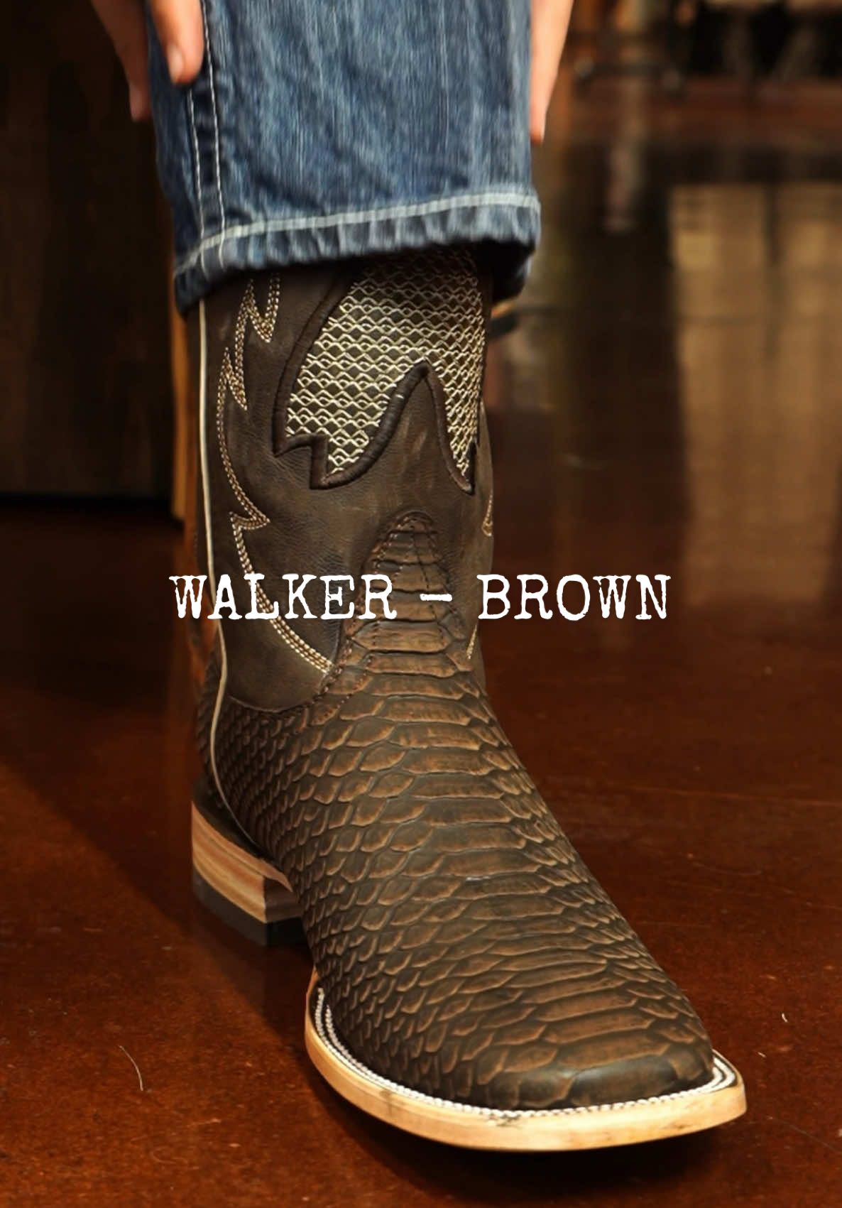 Walker - Brown - Square Toe🤠😮‍💨 Por tiempo limitado disponible en nuestro carrito de TiktokShop a $99.99‼️ #western #boots #westernwear #fypage #texas 