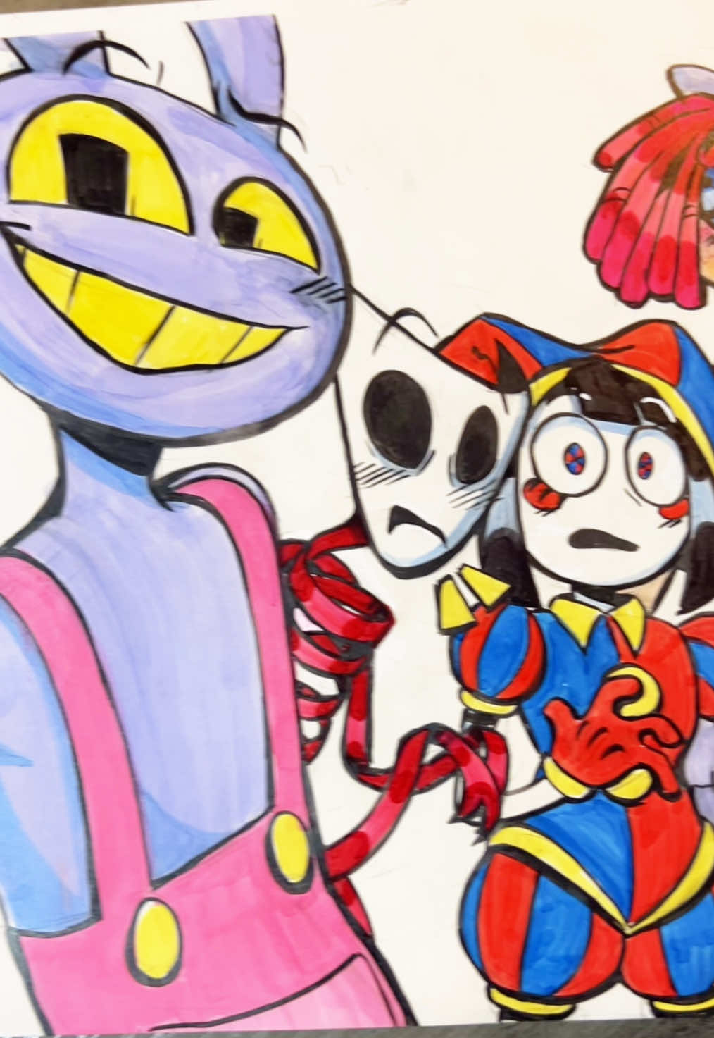 This part of the new ep made me cackle a lot, so much so I had to draw it #tadc #jax #pomni #zooble #gangle 