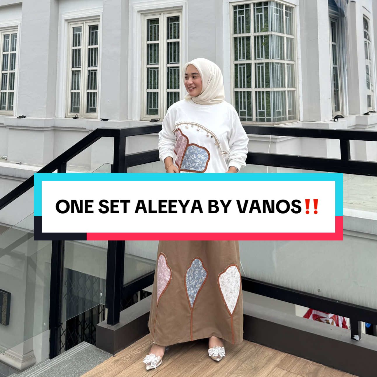 ootd hangout by @Vanos store yukk yg mau samaan check out di keranjang!😍 #fyp #promoguncang88 #outfithangout #trending #dresswell #onesetwanita #affiliate #dailyhijab #ootdfashionhijab 