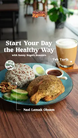 Kickstart your day (or treat yourself mid-morning!) with our Nasi Lemak Ohsem! Fragrant rice cooked with healthy virgin coconut oil, served with spicy sambal, fresh sides, and our signature rotisserie-roasted 1/4 chicken. 🍃  Eat without any guilt, because we keep it wholesome and healthy! Pair it with a creamy, foamy teh tarik for the ultimate Malaysian breakfast – price start from RM19.90. Available at all Kenny Rogers ROASTERS outlets. ☕🍗 #KRRMalaysia #NasiLemakOhsem #StartYourDayTheLocalWay #HealthyTwist #RotisserieRoasted #MalaysianBreakfast #TehTarikTime #LocalFlavours #MorningWithKRR
