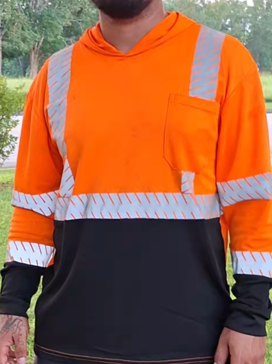 Reflective safety hoodie  Breathable Material: Made from birdeye mesh fabric, offering comfort and functionality with its breathable material High Visibility: Designed for high visibility with a reflective safety shirt with hoodie to ensure you're seen in low light conditions Ideal for Safety-Conscious People: Perfectly designed for individuals who prioritize safety in their daily activities Multiple Pack Sizes: Available in different pack sizes to suit individual or group needs Suitable for Various Activities: Breathable and light-weight material, making it perfect for various activities Versatile Size Options: Available in various sizes, offering flexibility for different body types and preferences #hoodie #shirt #essentialshoodie #construction 