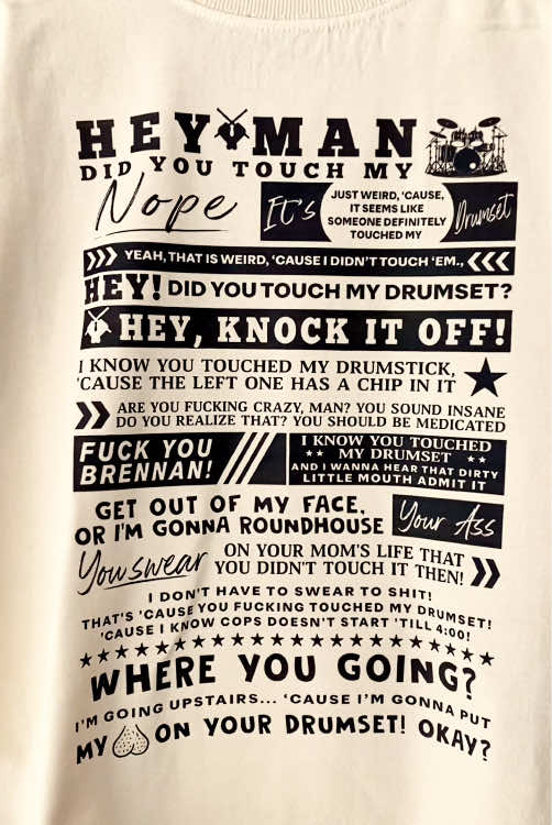 This fun shirt is yours 😂😂#stepbrothers #teefunny #stepbrothersshirt #stepbrothersquotes #drumset 