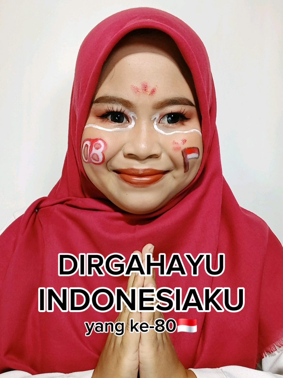 Dirgahayu Indonesiaku yang ke-80🇲🇨 ib. @Fika Azzahra  4 hari jadi 50 detik, masih pemula☺️🙏 #17agustus #makeuptransition #harikemeredekaan #17agustus2025 #BeautyTok #fypage #viral 