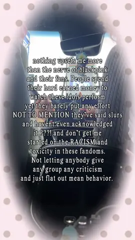 like genuinely we need to learn that the people we enjoy art from are NOT GODS they have made mistakes and need to be held accountable especially if their fanbase is saying “it doesn’t matter” to someone saying slurs, That’s setting a bad example, that’s fostering a toxic environment for people who look like me in the kpop community. It’s not fair to not just be nice it makes your “idol” look bad when you are being evil to people on the internet in their name cause TRUST ME they don’t want to be associated with evil ppl or people that are blinded to reason or moral compasses.  #kpop #blackpink #racism #kpopracism #blackpinkofficial 