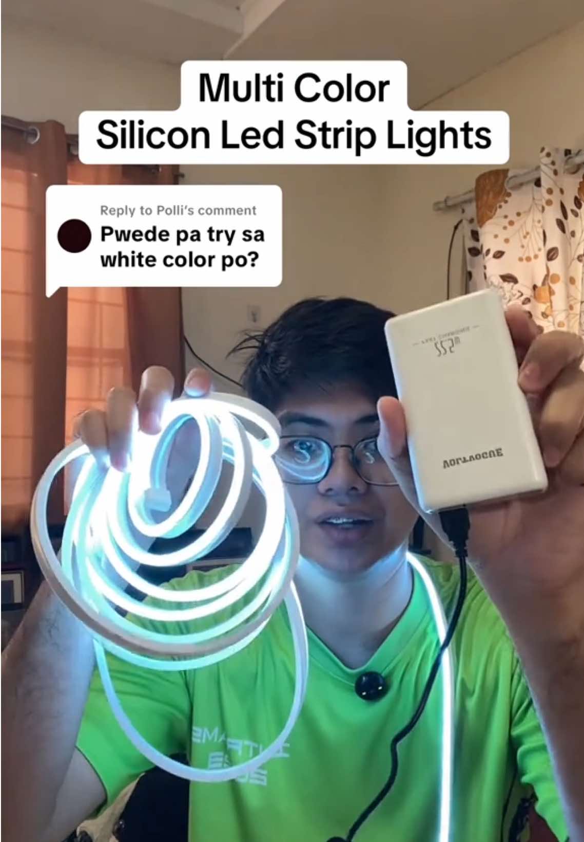 Replying to @Polli Color White sa RGB Silicon Strip light #striplights #ledstriplight #neonstriplights #ledlights #lightroom 