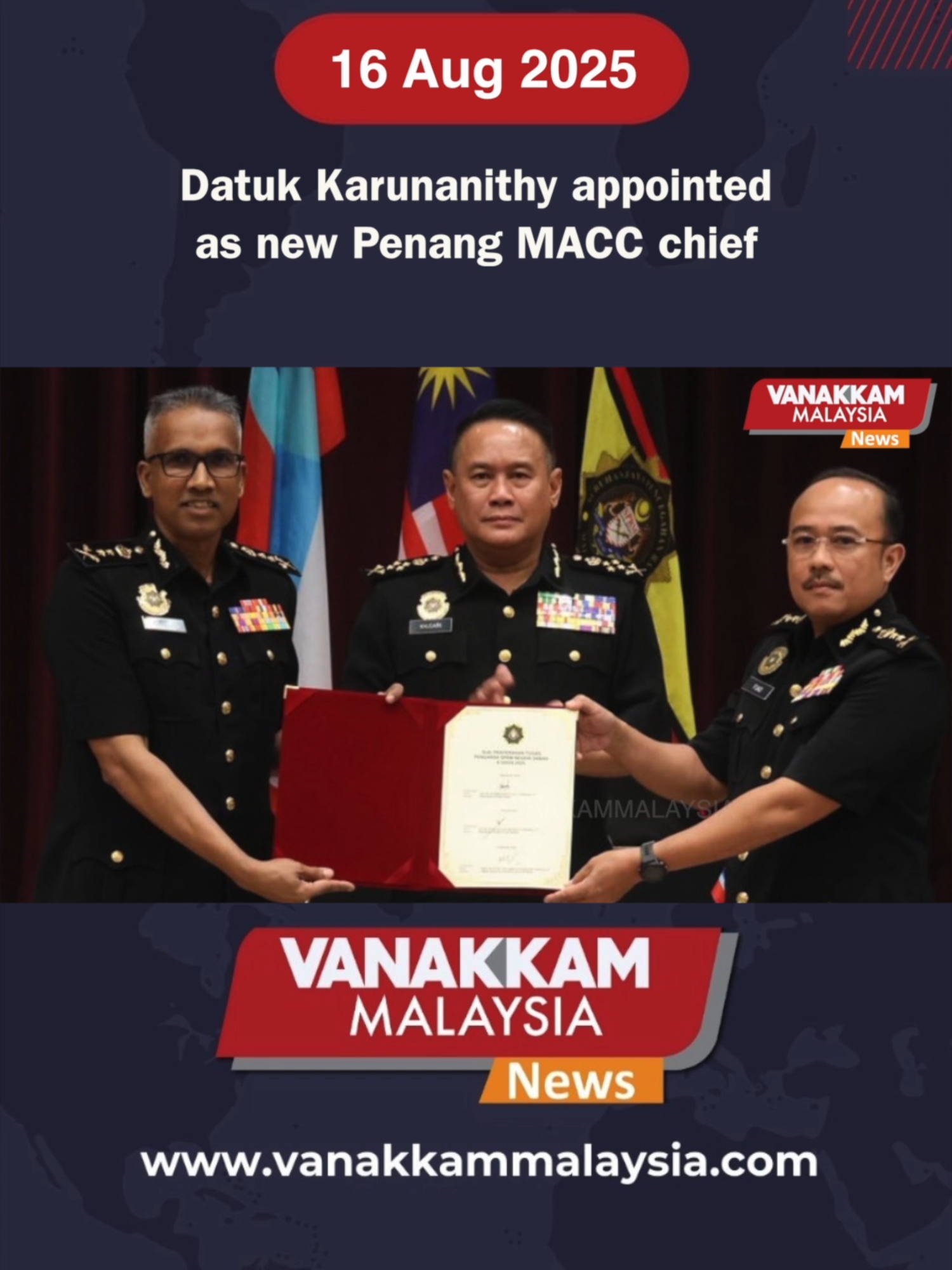 Datuk Karunanithy appointed as new Penang MACC chief   #latest #vanakkammalaysia #datuk #karunanithy #appointed #new #penang #macc #chief #fyp #vmnews #foryoupage #trendingnewsmalaysia