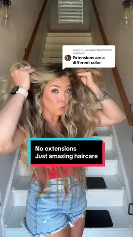 Replying to @user5465746279557 no extensions… just haircare that actually works  #hairtok #extensions #hairgrowth #thickhairproblems #monat 