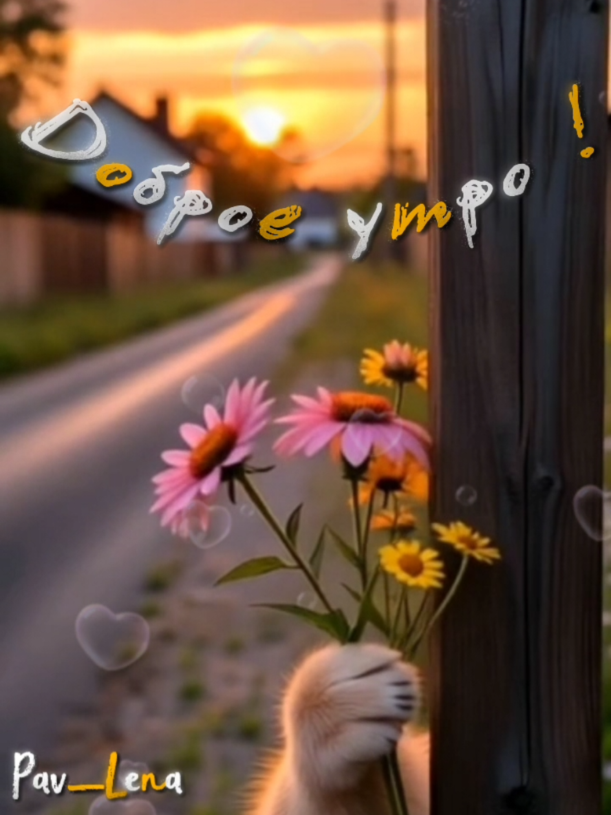Доброе утро ☀️#доброеутро  #утро #лето #открытка #Pav_Lena 