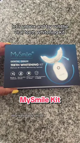 I have always heard good things about @MySmile_US and I actually got a compliment last night from a dentist saying I had gorgeous teeth!! excited to keep using it! #whiteningkit #mysmile #tiktokshopcreatorpicks #teethwhiteningkit 