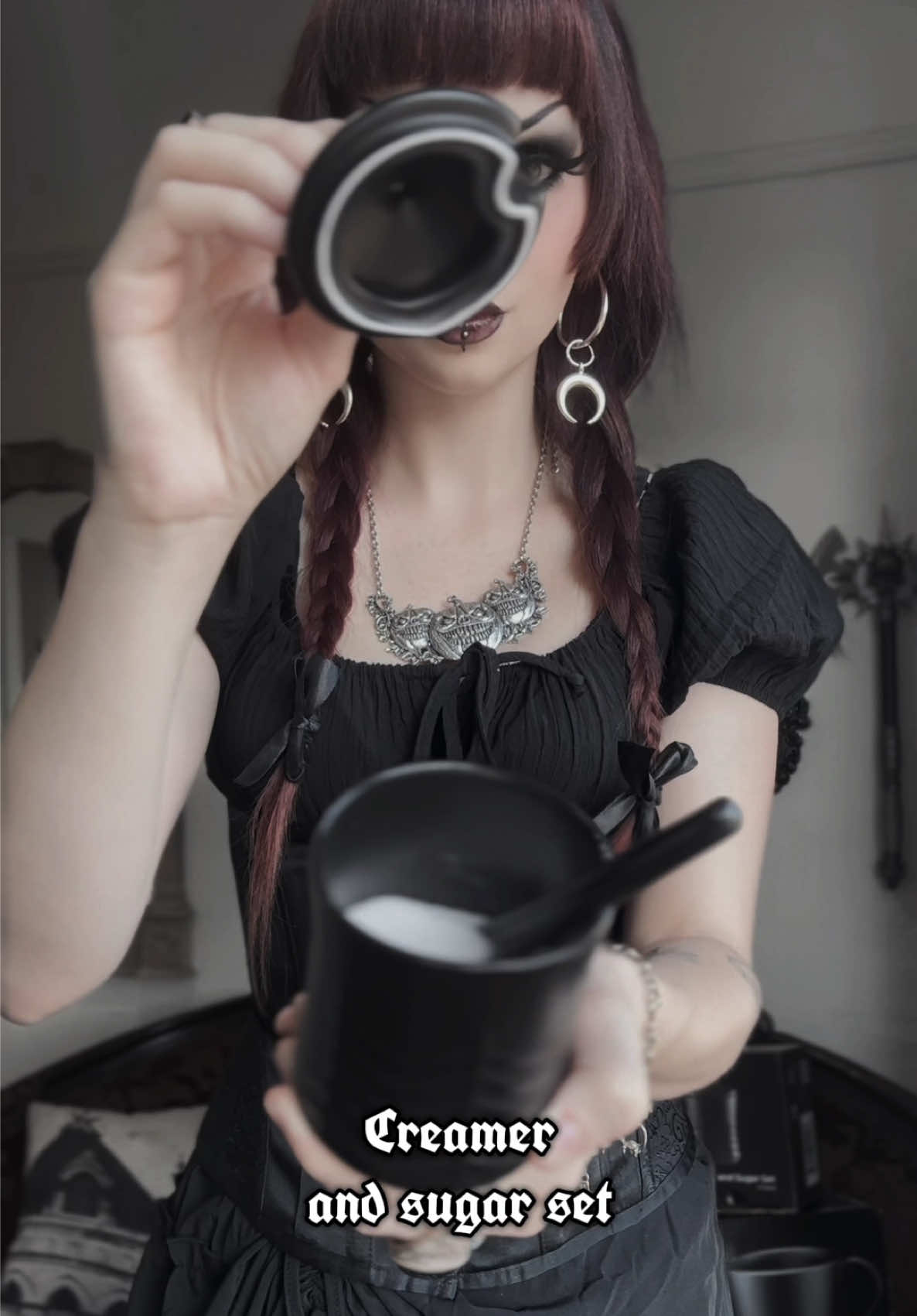 🕸️🕷️Part 2 @Nomnu’s Dark Side #gothichome #halloweenhome #goth #kitchenware #allblack 