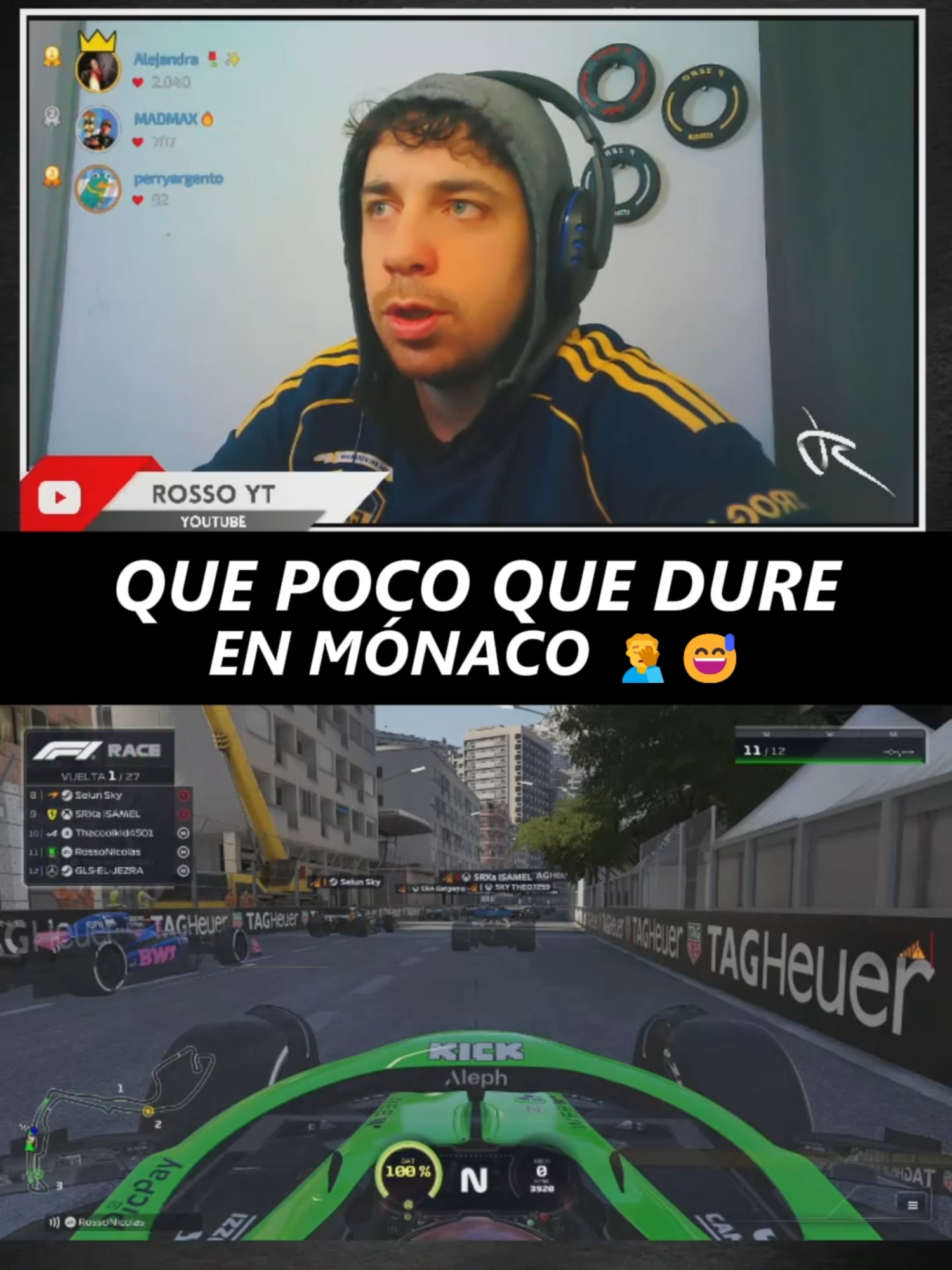 QUE POCO DURE EN LA CARRERA DE MÓNACO 😂 🤦‍♂️ (link de mi canal en mi perfil, pasate y deja tu suscripción que me ayuda a crecer) . . . #paratiiiiiiiiiiiiiiiiiiiiiiiiiiiiiii #viralvideos #fyp #shorts #f1 #gaming #simracing #gameplays🎮 #streamer