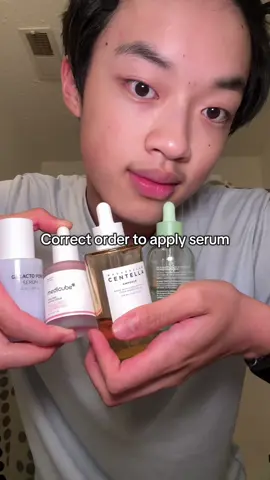 Repeat after me, lightest to thickest @SKIN1004 US @SAM’U @Abib Cosmetics @medicube global #koreamskincare #serums #correctordertoapplyskincare #glowyskin #medicube 