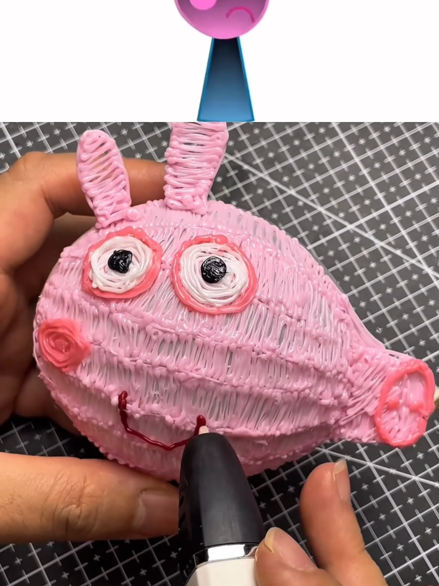 I made Sprunki OC George Pig with 3D pen #sprunkioc #georgepig #3dpen #incrediboxsprunki #sprunki #incredibox #oc #fanart #shorts #trending