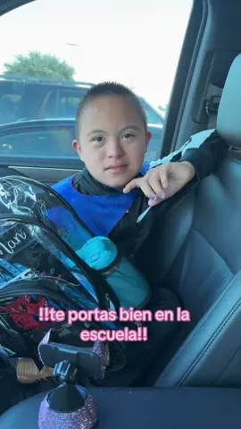 Dice que si le gustó la escuela! Espero que si se porte bien 😊 #fyp #fy #backtoschool #downsyndrome #momlife 