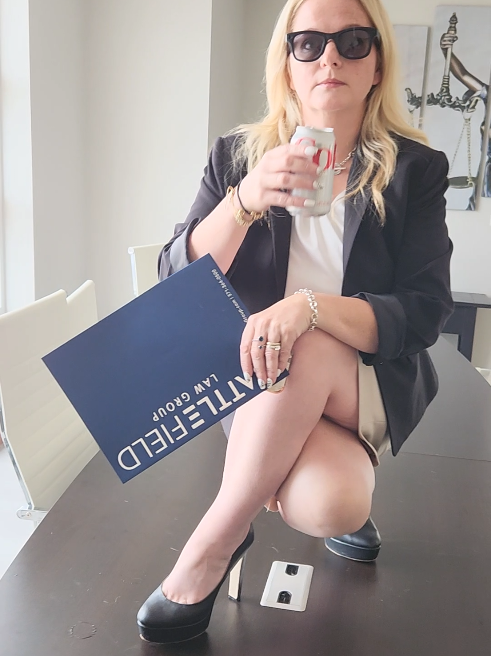 Challenge accepted after a court win! Know a little late on the trend but...it's still fun #virginiacriminallawyer #criminaldefenseattorney #beatthedui #duilawyer #blondelawyerwithdietcoke @Battlefield Law Group 