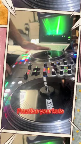 Practicing on scratching. Not the best when it comes to higher bpms, but I try. #dj #seratodj #raneone #scratch #fader 