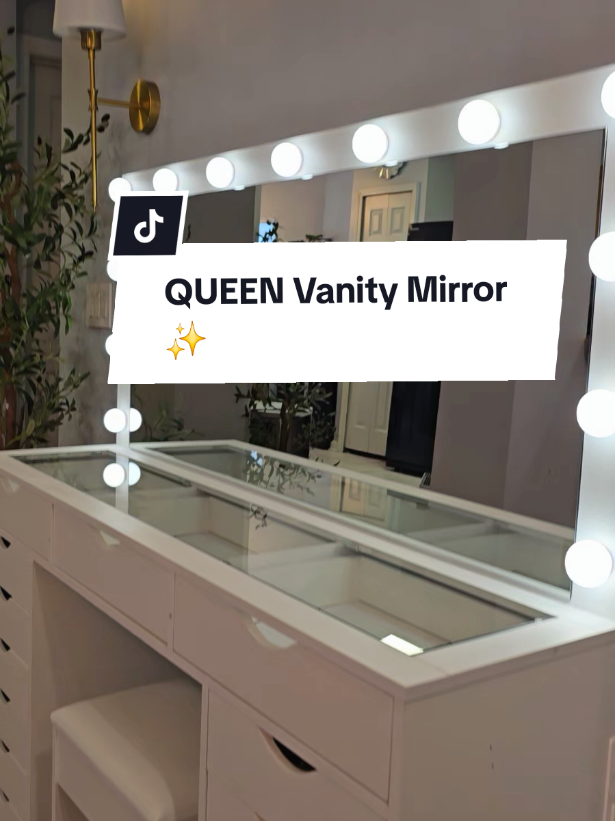 Queen Vanity Mirror ✨️ #Vanity #FUSUO #cutevanity #VanityDesk #vanitymirror 