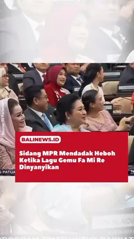 Inilah momen para anggota DPR menikmati dan berjoget saat lagu Gemu Fa Mi Re dinyanyikan dalam Sidang Tahunan MPR 2025, Jumat (15/8/25). 