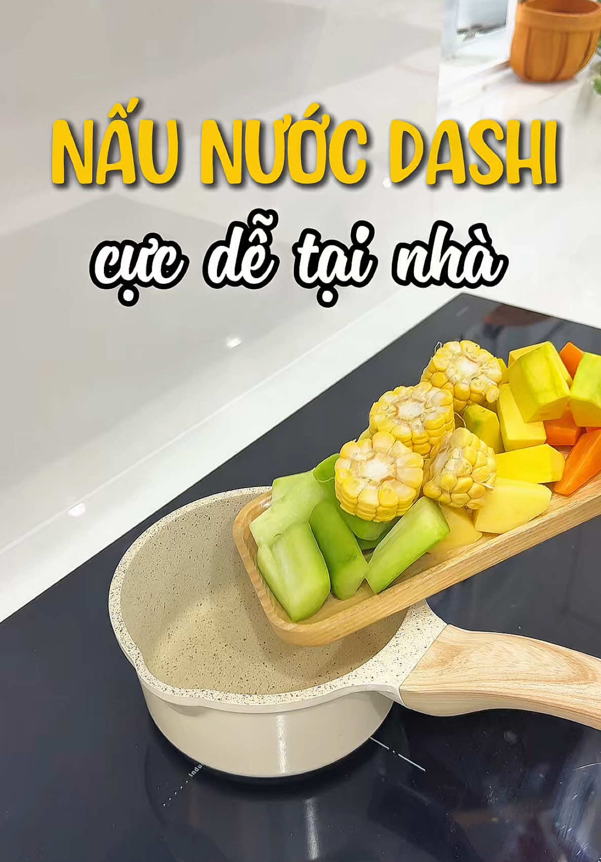 Nấu nước dashi để nấu cháo cho bé ngọt thơm mà không cần thêm gia vị con vẫn ăn thun thút #nuoicon #andamkieunhat #lamme #andamcungbe #nauan 